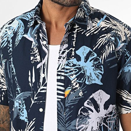 Jack And Jones - Camicia a maniche corte Hawaii blu navy