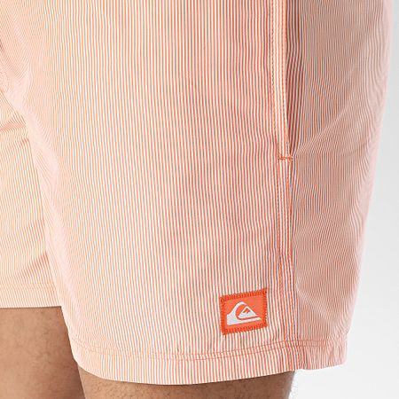 Quiksilver - Everyday Solid Volley Stripe Swim Shorts EQYJV04120 Bianco Arancione