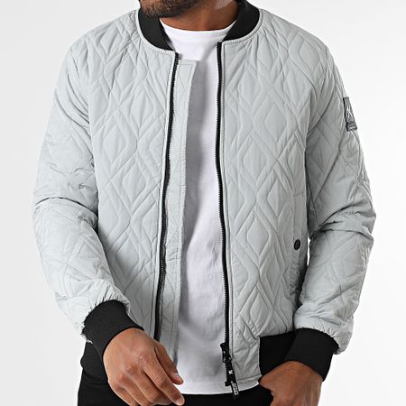 Kymaxx - Giacca bomber grigio chiaro