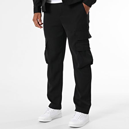 MTX - Set di pantaloni cargo e maglietta nera 0AB