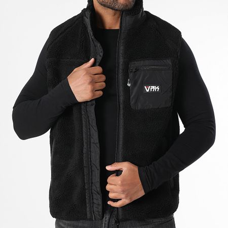 Vrunk - Giacca senza maniche in sherpa nera