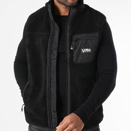 Vrunk - Giacca senza maniche in sherpa nera