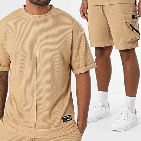 MTX - Set di T-shirt e pantaloncini Cargo color cammello 961