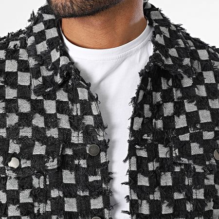 Uniplay - 77A Set giacca nera grigia e jeans a quadri