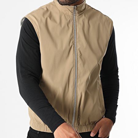 Frilivin - Giacca reversibile senza maniche 304 Camel Ecru