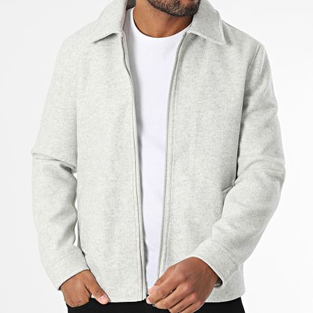 Frilivin - 310 Giacca con zip grigio screziato