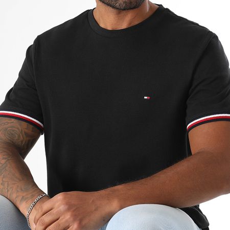Tommy Hilfiger - Global Stripe Cuff Tee Shirt 8630 Nero
