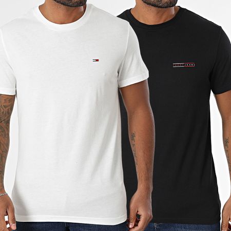 Tommy Jeans - Set di 2 camicie slim mix 1344 bianco nero