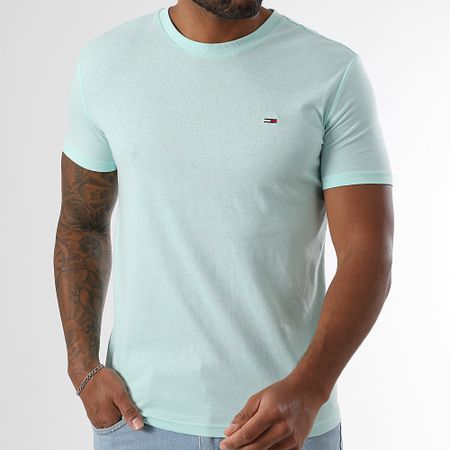 Tommy Jeans - Maglietta Slim Jasper 0363 Turchese chiaro