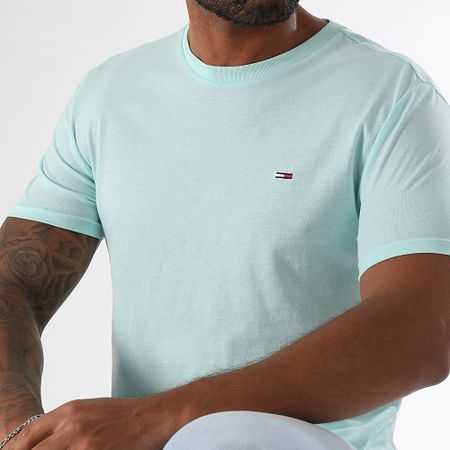 Tommy Jeans - Maglietta Slim Jasper 0363 Turchese chiaro