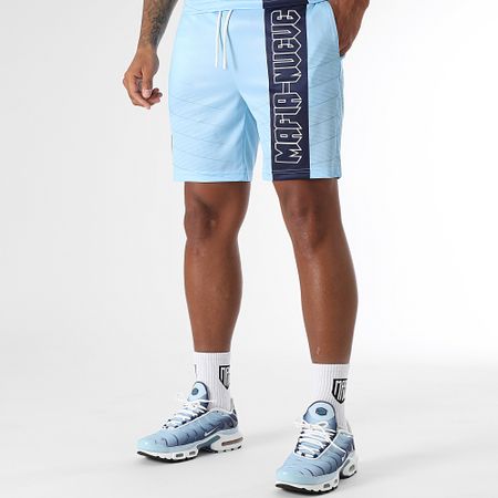 MA9 Mafia Nueve - Set di maglietta e pantaloncini da jogging Nitro Tape Blu