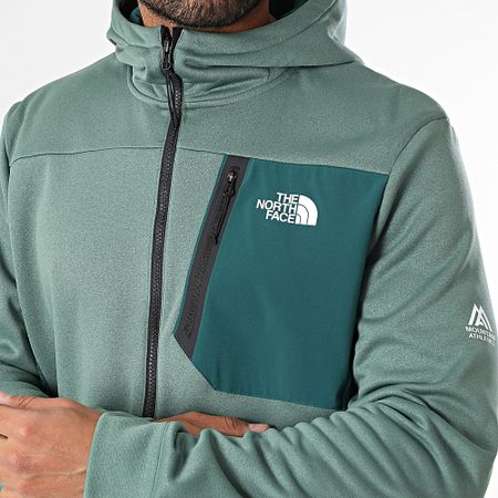 The North Face - Felpa in pile con cappuccio e zip A893Q Verde