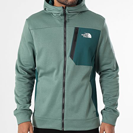 The North Face - Felpa in pile con cappuccio e zip A893Q Verde