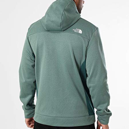 The North Face - Felpa in pile con cappuccio e zip A893Q Verde