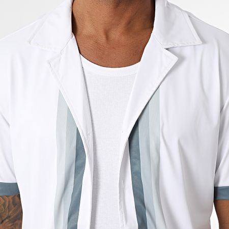 Zayne Paris  - Camicia a maniche corte e pantaloncini da jogging 089 Set bianco grigio