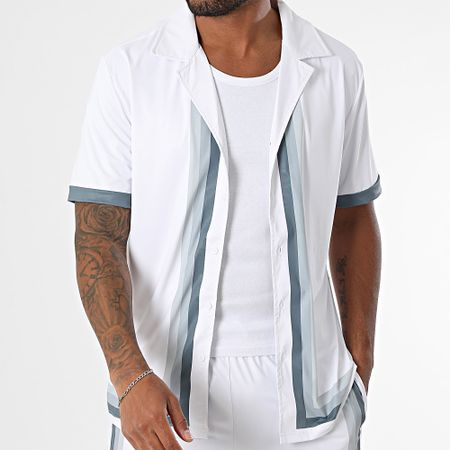 Zayne Paris  - Camicia a maniche corte e pantaloncini da jogging 089 Set bianco grigio