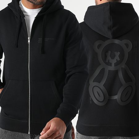 Teddy Yacht Club - Felpa 3D Gummy nera con cappuccio e zip