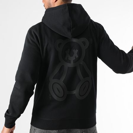 Teddy Yacht Club - Felpa 3D Gummy nera con cappuccio e zip