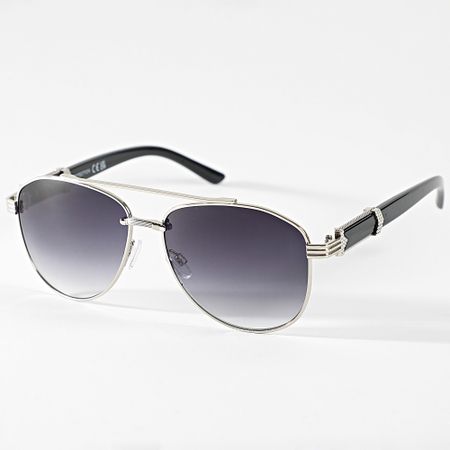 Classic Series - 374 Occhiali da sole argento nero sfumato