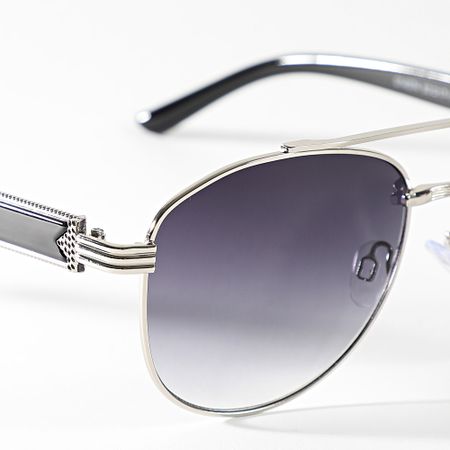 Classic Series - 374 Occhiali da sole argento nero sfumato