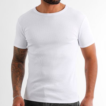 LBO - Maglietta liscia a coste 3779 Bianco