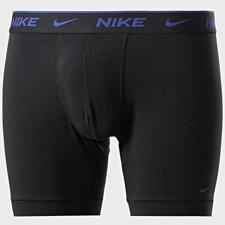 Nike - Set di 3 boxer KE1007 Nero Giallo Arancione Blu Reale