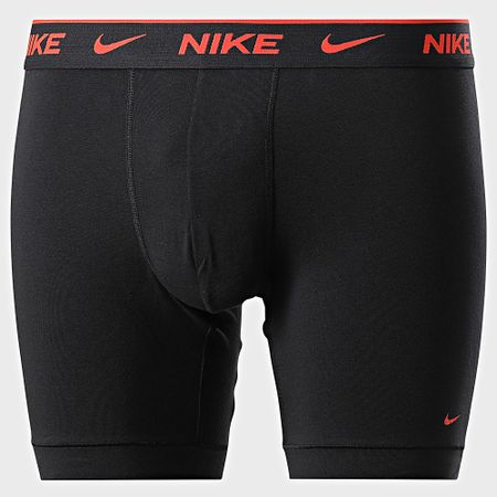 Nike - Set di 3 boxer KE1007 Nero Giallo Arancione Blu Reale
