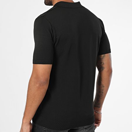 Mackten - Polo manica corta a righe 040 nero