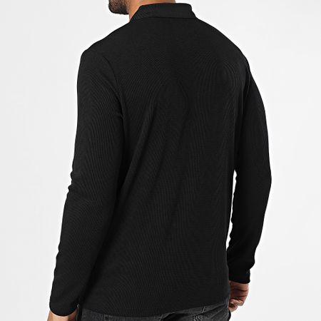 Frilivin - Polo con zip a manica lunga A68 Nero