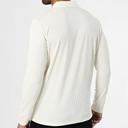 Frilivin - Polo manica lunga con zip A68 Beige chiaro