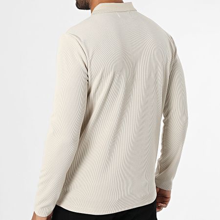 Frilivin - Polo manica lunga con zip A68 Beige