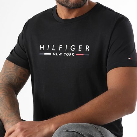 Tommy Hilfiger - Tee Shirt Slim Hilfiger NY 9372 Nero