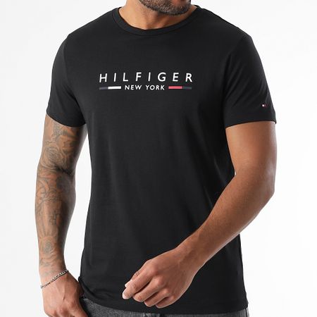 Tommy Hilfiger - Tee Shirt Slim Hilfiger NY 9372 Nero