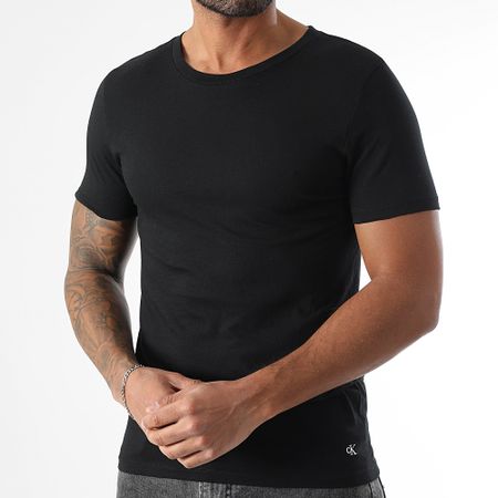 Calvin Klein - Set di 3 magliette 4051 nero grigio erica bianco