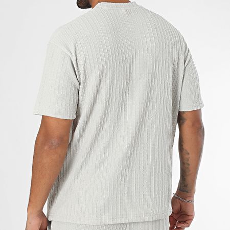 Ikao - Set composto da maglietta grande oversize e pantaloni larghi 104 grigio chiaro