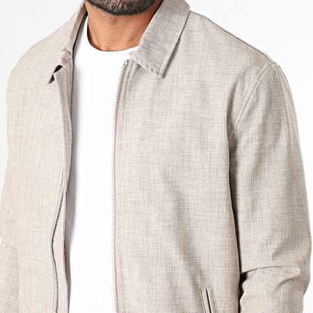Frilivin - F31 Giacca con zip in chiné beige