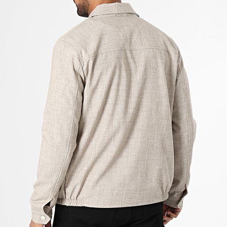 Frilivin - F31 Giacca con zip in chiné beige
