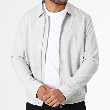 Frilivin - F31 Giacca con zip grigio screziato