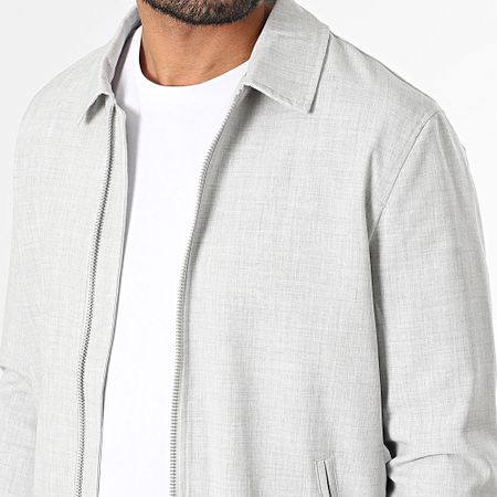 Frilivin - F31 Giacca con zip grigio screziato