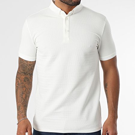 Classic Series - Polo manica corta Mao Collar 003 Bianco