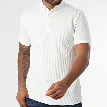 Classic Series - Polo manica corta Mao Collar 003 Bianco