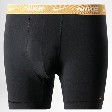 Nike - Set di 3 boxer KE1007 Nero Azzurro Giallo Grigio