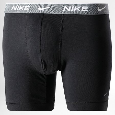 Nike - Set di 3 boxer KE1007 Nero Azzurro Giallo Grigio