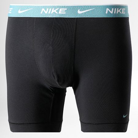 Nike - Set di 3 boxer KE1007 Nero Azzurro Giallo Grigio