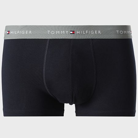 Tommy Hilfiger - Set di 3 boxer 2763 blu navy azzurro giallo verde kaki