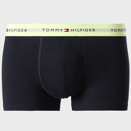 Tommy Hilfiger - Set di 3 boxer 2763 blu navy azzurro giallo verde kaki