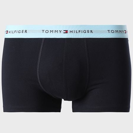 Tommy Hilfiger - Set di 3 boxer 2763 blu navy azzurro giallo verde kaki