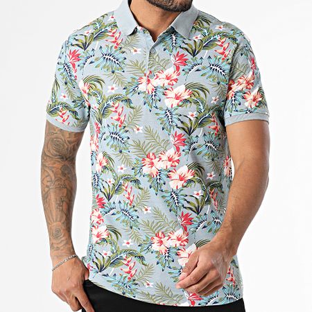 American People - Polo Plaisir a maniche corte Grigio Floreale