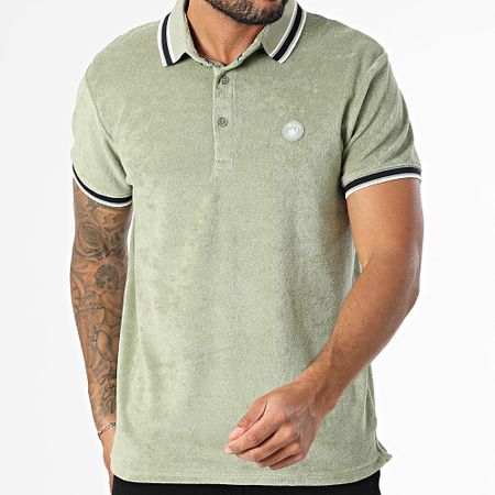 American People - Polo manica corta Pax Khaki Verde
