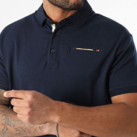 American People - Polo Praga a manica corta blu navy